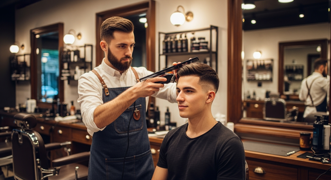 Expert fade haircut at Prestige Barbers Jacksonville Atlantic Blvd