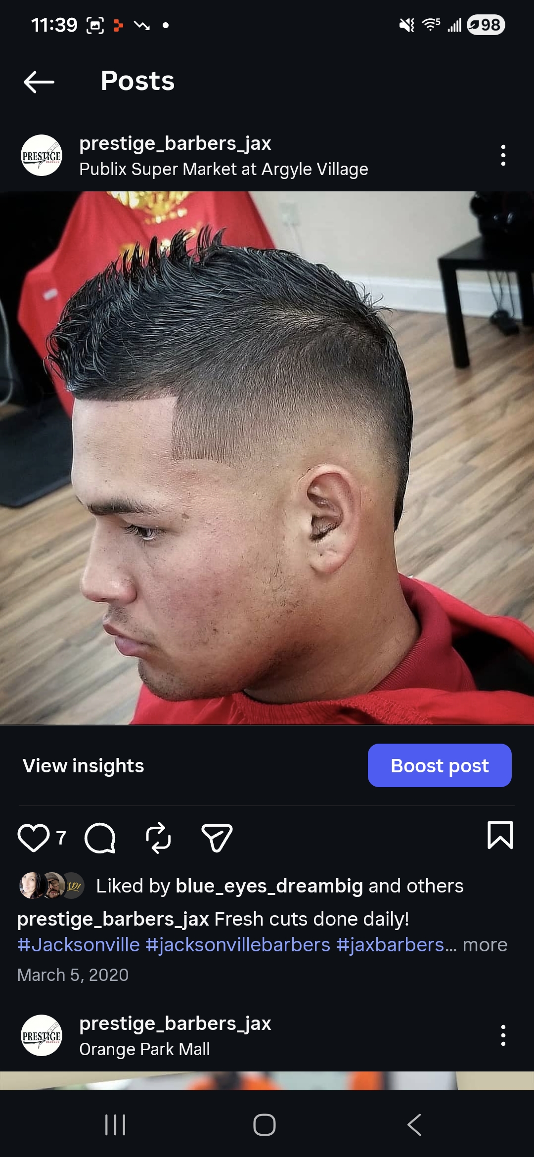 Burst fade at Prestige Barbers Argyle Forest Jacksonville FL