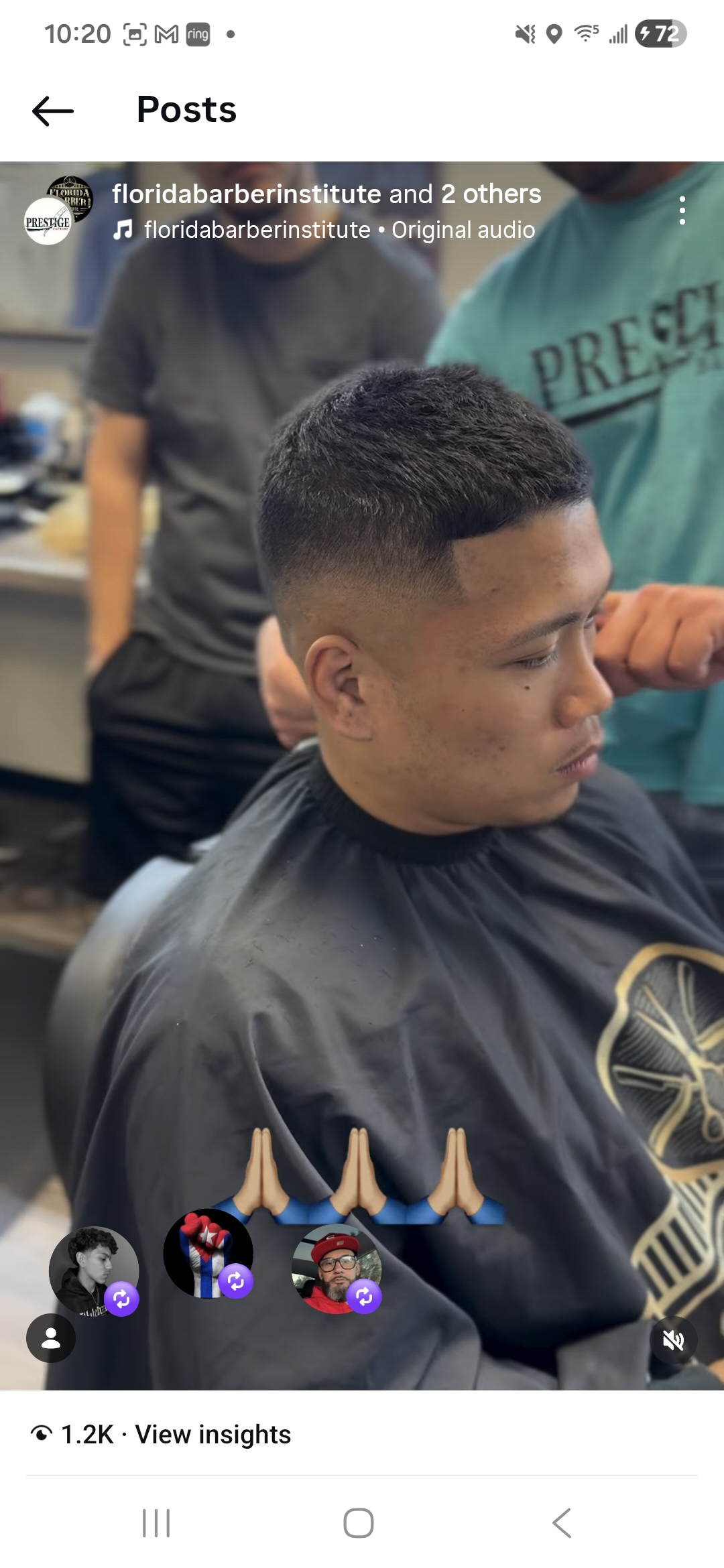 Prestige Barbers owner Mike demonstrating fade technique at Florida Barber Institute Jacksonville